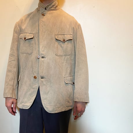 1930〜40's French Unknown Brown Covert Work Jacket
