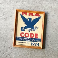 1930's NRA CODE Poster