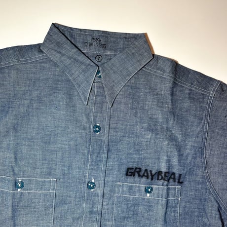 1950's US.NAVY Chambray L/S Shirt Deadstock