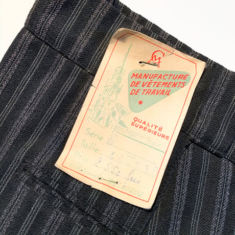 1950's French Unknown Cotton Trousers Deadstock