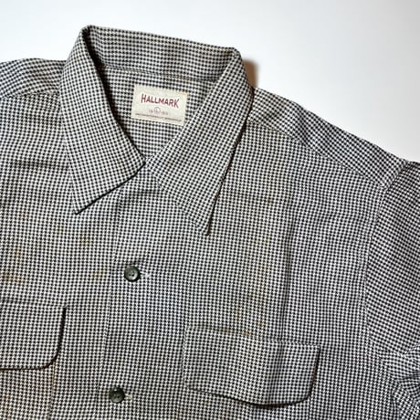 1950's HALLMARK Rayon L/S Shirt Deadstock