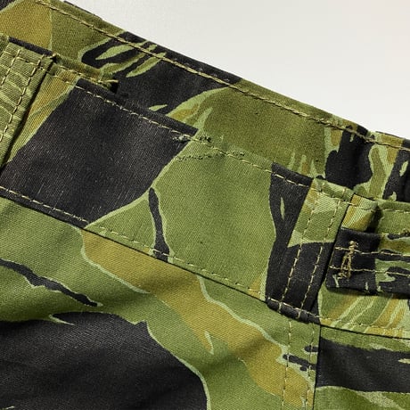 1960's Unknown Civilian Poplin Tiger Stripe Trousers Deadstock