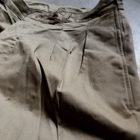 1950〜60's French Army Chino Short Pants Deadstock