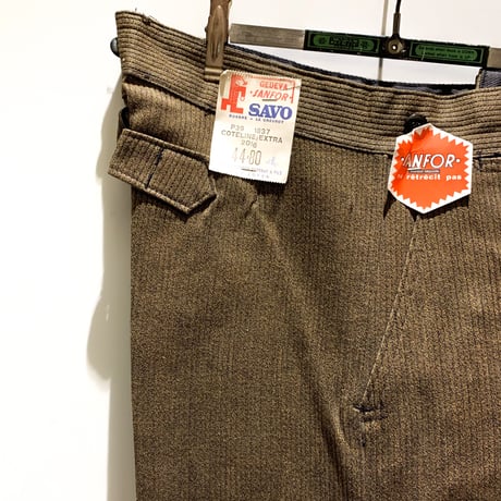 1940's〜 SAVO Brown Pique Trousers Deadstock