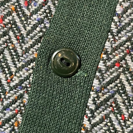 1940's STAUNTON Cotton&herringbone Tweed Cardigan