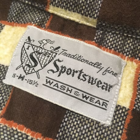 1960's Sportswear Flannel L/S Shirt Deadstock
