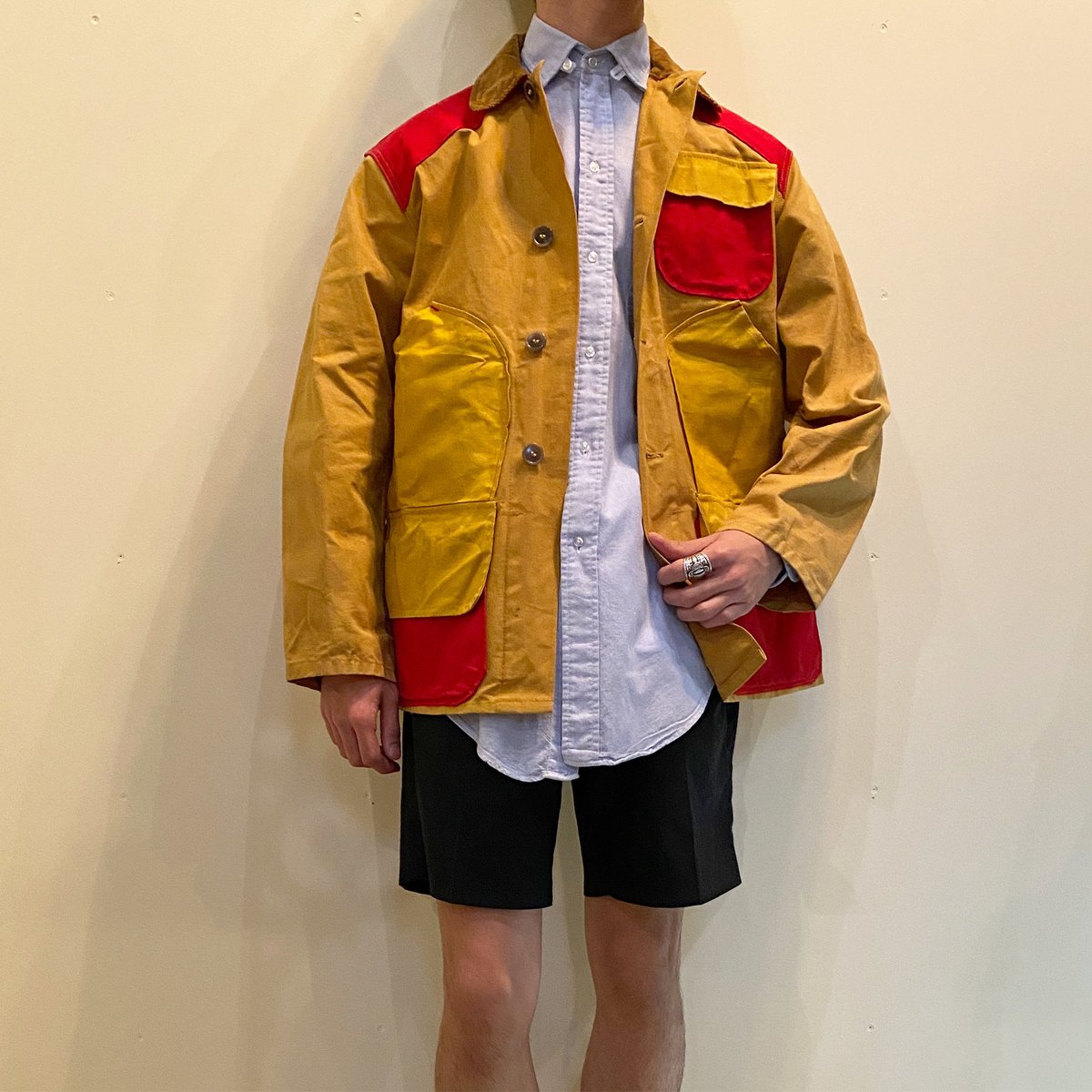 50s vintage アルベルトリチャード スポーツジャケット 裏キルティング 70's/USA製/bob allen/ハンティング/ジャケット/紺系【M】ボブアレン