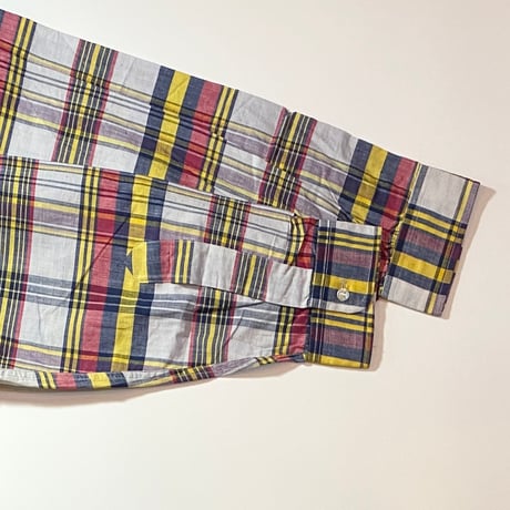 1960's DONEGAL Indian Madras L/S Shirt Deadstock
