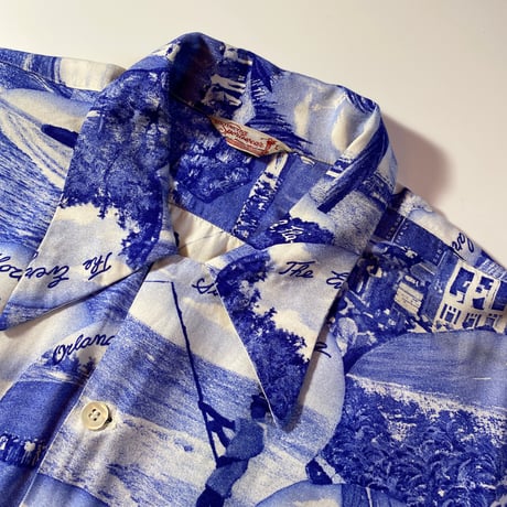 1950's DISTINCTIVE Sportswear Rayon Hawaian S/S Shirt