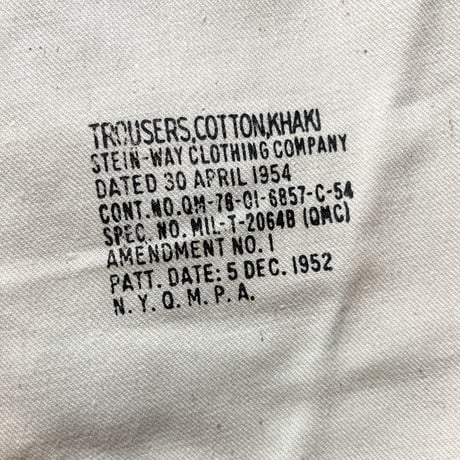 1950's US.ARMY Chino Trousers Deadstock