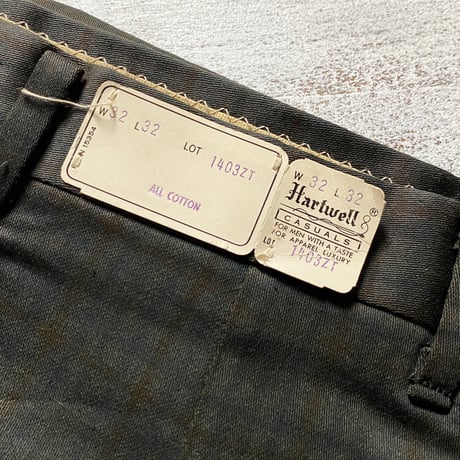 1960's Hartwell Tapered Pants Deadstock