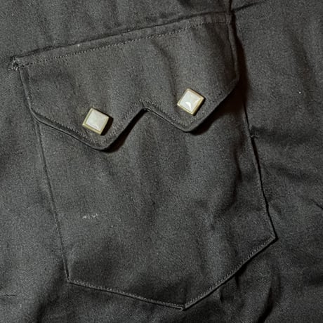 1960's WASHINGTON DEE-CEE Black Western L/S Shirt Deadstock