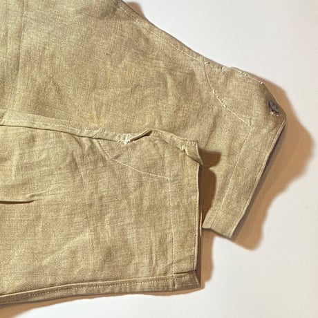 1930〜40's Germany Navy Herringbone Linen Smock Deadstock