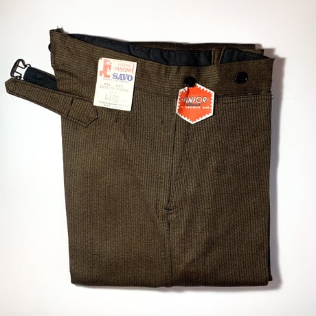 1940's〜 SAVO Brown Pique Trousers Deadstock