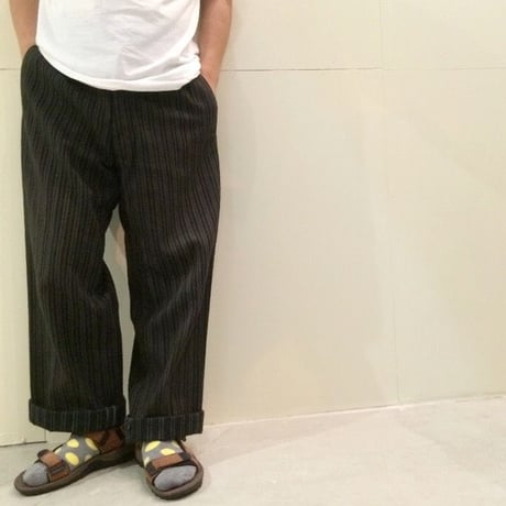 1930〜40's French Unknown Cotton Stripe Trousers