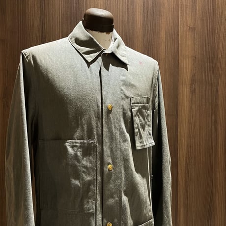 1940's〜 CARTER'S Green Covert Shop Coat Deadstock