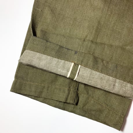 1950's British Army Green Denim Trousers Deadstock