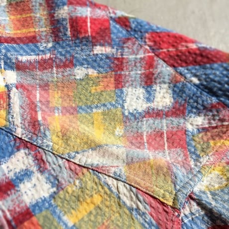 1950's Tropical Sportwear Seersucker S/S Shirt