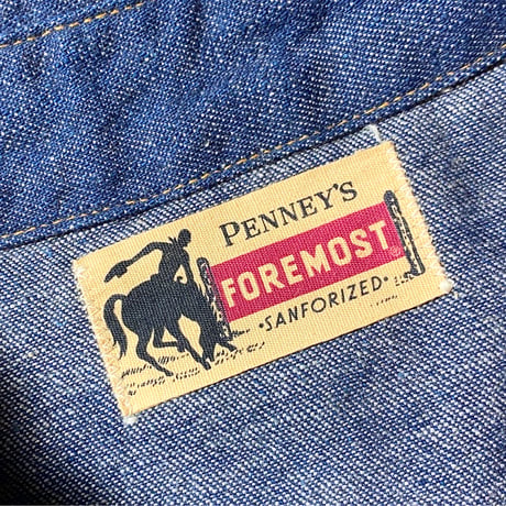 1950's FOREMOST Denim Western L/S Shirt