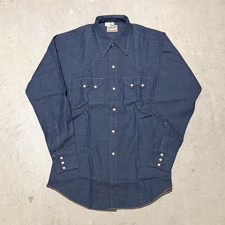 1970's WASHINGTON DEE CEE Denim Western L/S Shirt Deadstock