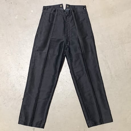 1940's French Unknown Printed Moleskin Trousers Deadstock