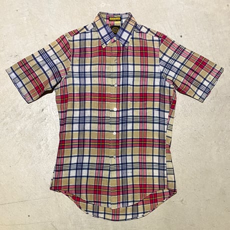1960's h.i.s Indian Madras S/S Shirt