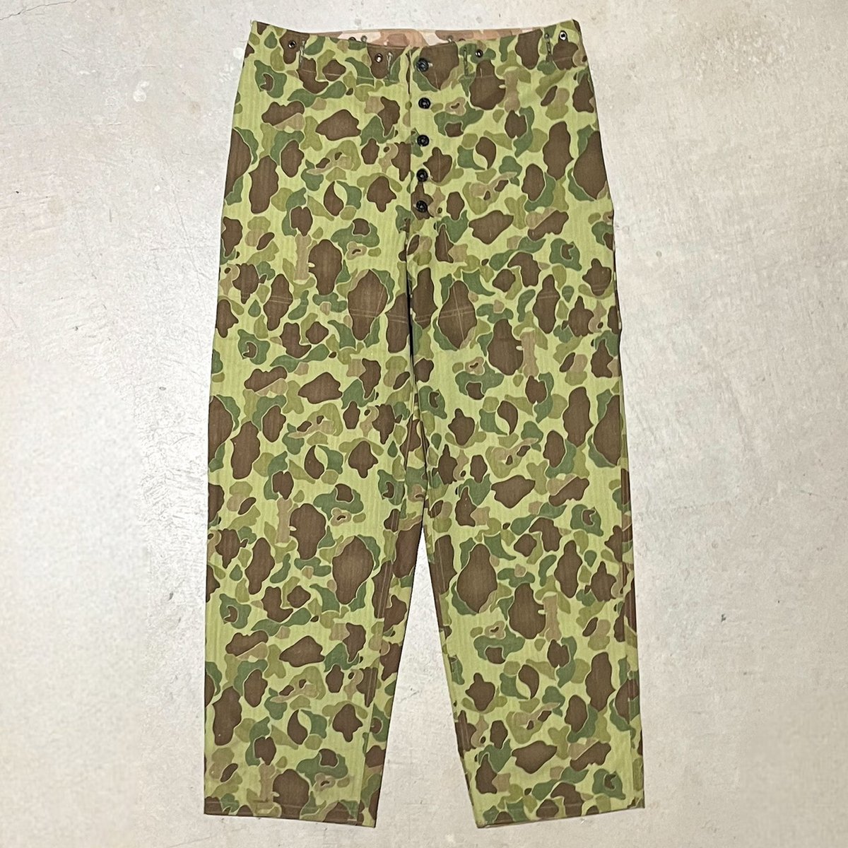 40‘s USMC P-44 HBT Duck Hunter Pants 1940's USMC P-44 Duckhunter Trousers Deadstock
