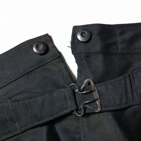 1930's〜 L'ATHLETE Black Moleskin Trousers Deadstock
