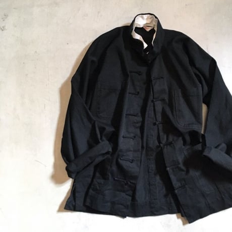 1970's Rose China Jacket Black
