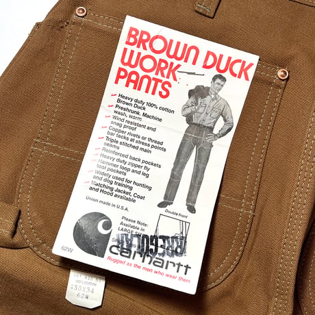 1970's Carhartt Duck Double Knee Painter Pants Deadstock