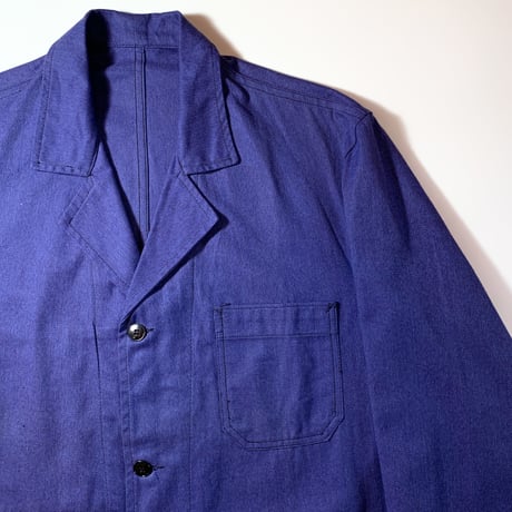 1950's SAVO LE CREUSOT Blue Chambray Atelier Coat
