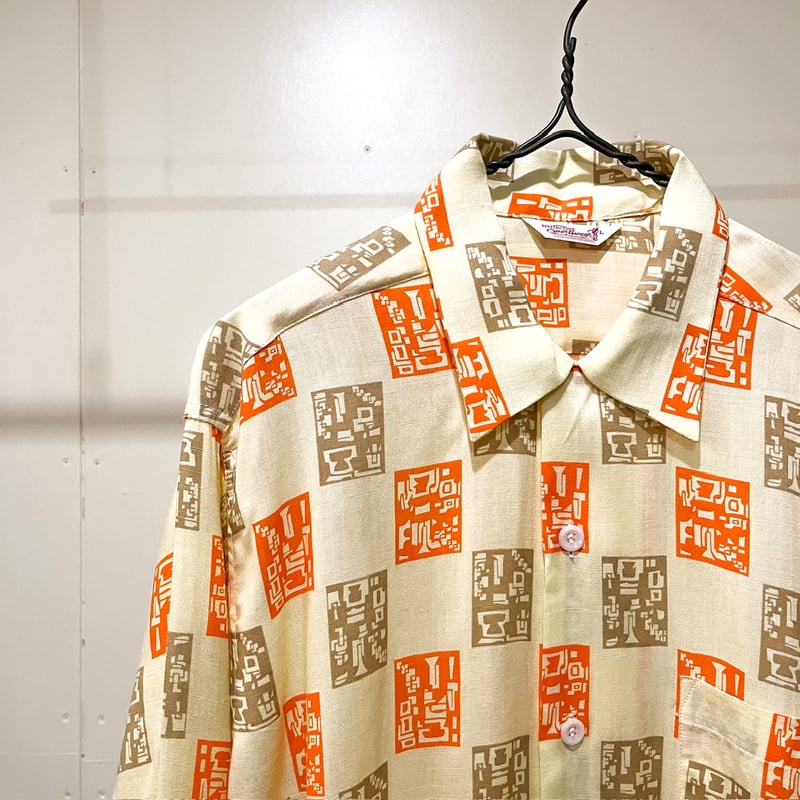 1950's DISTINCTIVE Sportswear Rayon L/S Shirt | 1950's DISTINCTIVE Sportswear Rayon L/S Shirt |