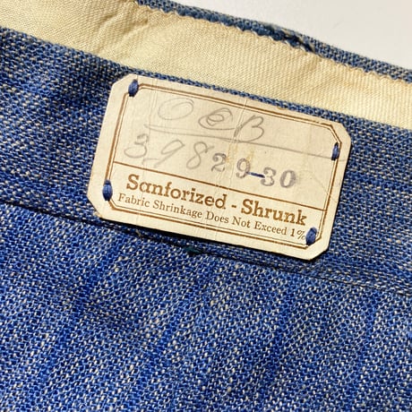 1940's〜 Unknown Cotton Trousers Deadstock