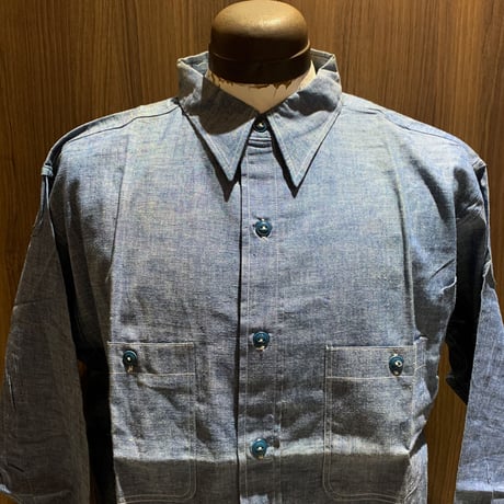1940's US.NAVY Chambray L/S Shirt Deadstock
