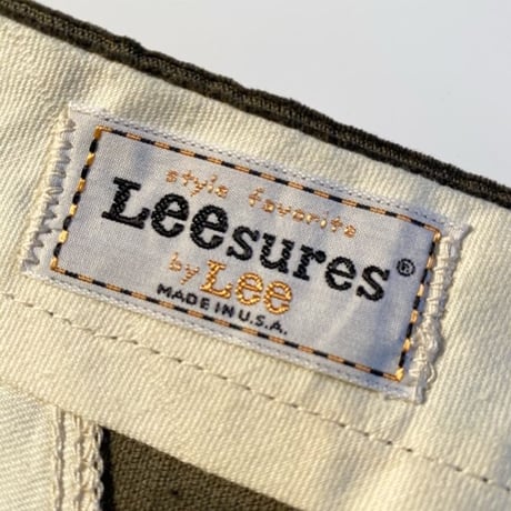 1960's Lee Leesures Corduroy Tapered Pants Deadstock