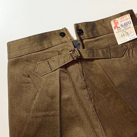 1940's〜 SAVO Brown Pique Trousers Deadstock