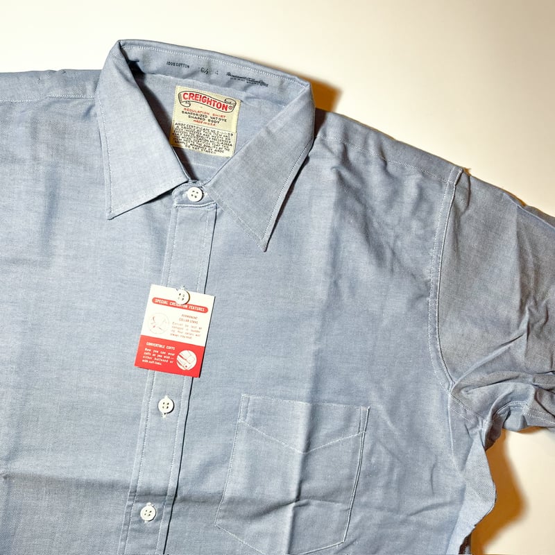 1950〜60's CREIGHTON USAF Oxford L/S Shirt Deads 1950〜60's CREIGHTON USAF Oxford L/S Shirt Deads