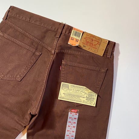 1990's Levi's 501 Brown Denim Pants Deadstock