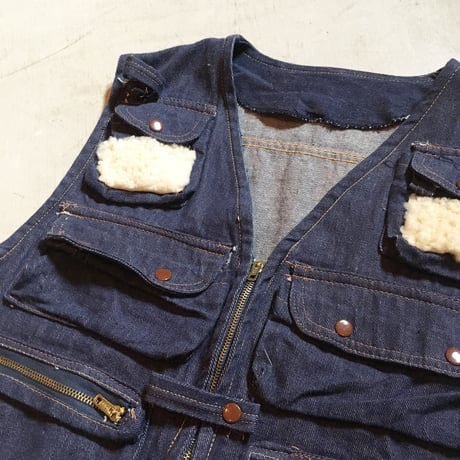 1970's Unknown Denim Fishing Vest