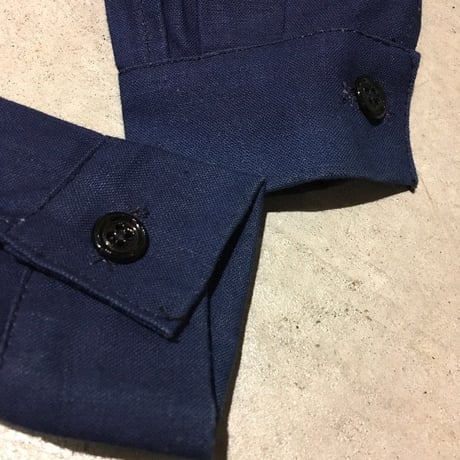 1930〜40's French Unknown Indigo Cotton Twill Jacket Deadstock