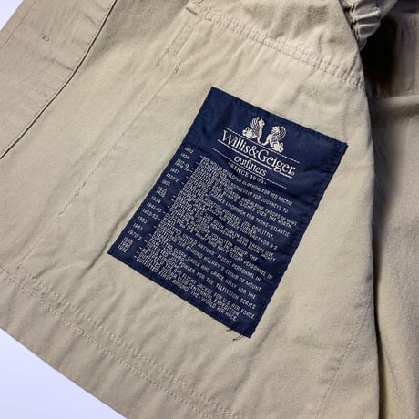 1990's Willis&Geiger Safari Jacket