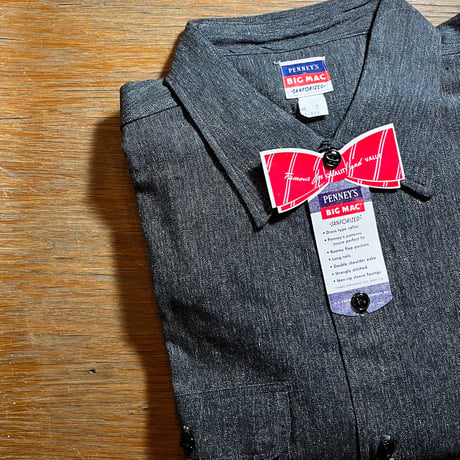 1950's BIG MAC Black Chambray L/S Shirt Deadstock