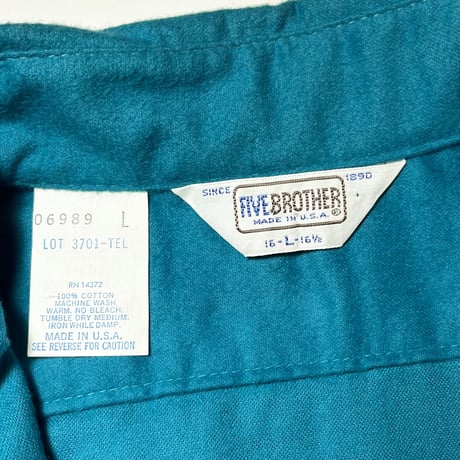 1980's〜 FIVE BROTHER Chamois Cloth L/S Shirt Deadstock