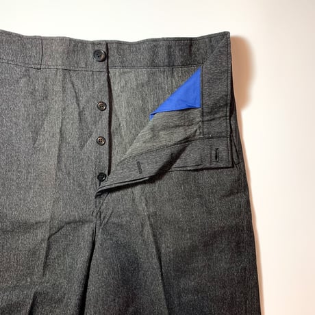 1950's French Unknown Black Chambray Trousers Deadstock