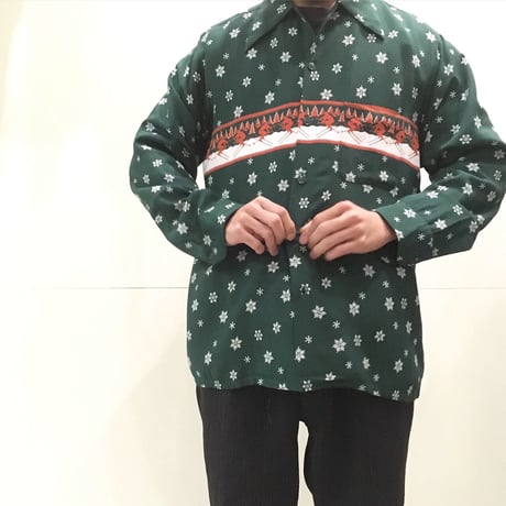 1950's DONEGAL Rayon L/S Shirt