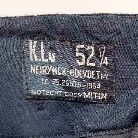 1960's Netherlands Military Wool Trousers Deadstock