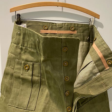 1950's British Army Green Denim Trousers Deadstock