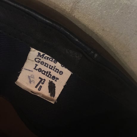 1960's Unknown Leather Cap Deadstock