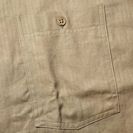 1950's HEADLIGHT Herringbone L/S Shirt Deadstock