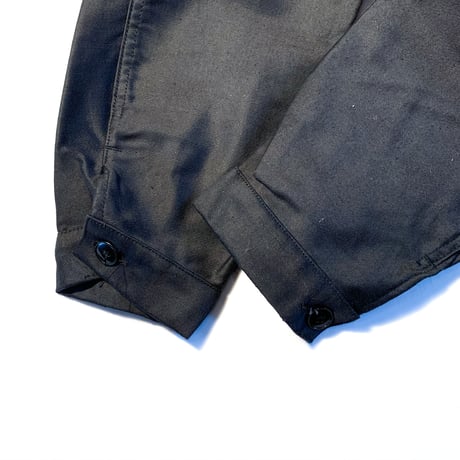 1950's VEST E Black Moleskin Jacket Deadstock